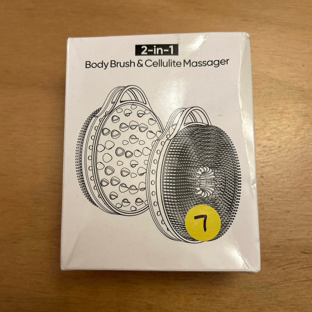 New Silicone black 2 and 1 Body Brush Scrubber & Cellulite Massager circulation